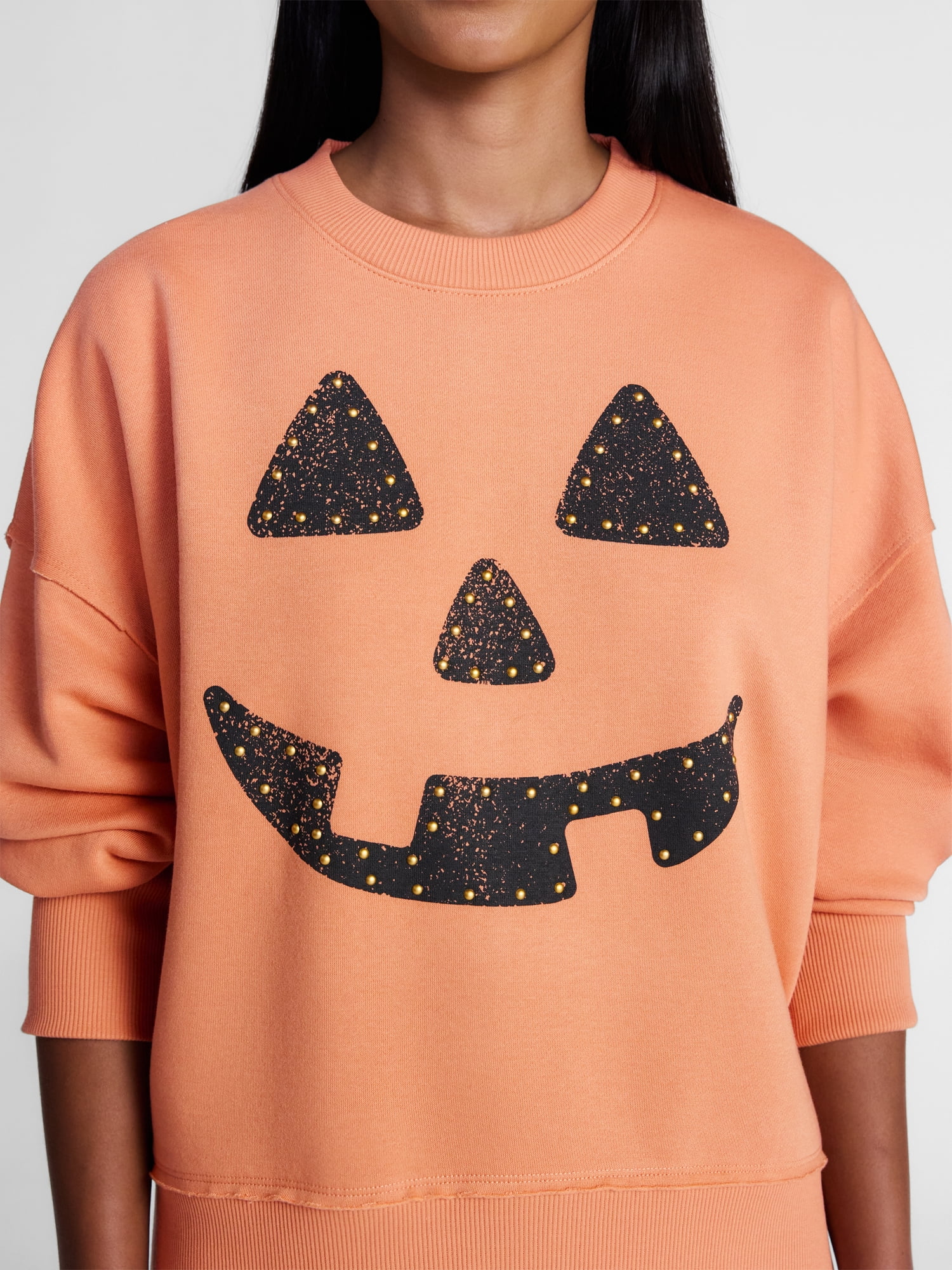 Women's Halloween Jack O Jewels Graphic Fleece from Way to Celebrate, Sizes S-4X