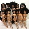 thumbnail image 2 of A-Waroom 12 Inch Naked Black Doll African Black Doll Moveable Jointed Body Doll Toys for Girls, 2 of 3