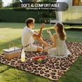 thumbnail image 4 of Leopard Printed Outdoor Rug for Patio/Deck/Porch, Non-Slip Large Area Rug 5 x 8 Ft, Modern Animals Textured Brown Indoor Outdoor Rugs Washable Area Rugs, Reversible Camping Rug Carpet Runner, 4 of 8