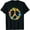 Black, variant on Womens Retro 60S 70S Cute Flower Peace Sign Hippie Symbol Graphic V-Neck T-Shirt Black Small