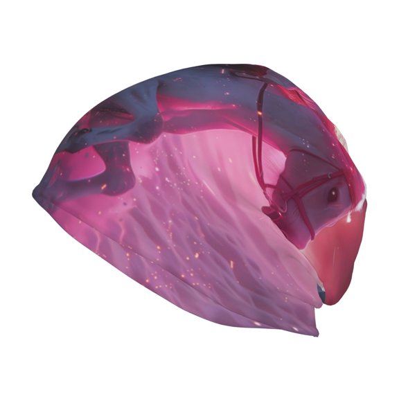 Logiee Astronaut Riding Fiery Horse Print Unisex Knit Beanie for Men Women Winter Hat,Beanies Skull Caps