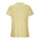 thumbnail image 5 of ICHUANYI Clearance Fashion Women's Summer V-Neck Casual Lace Patchwork Solid Blouse Top(Yellow, XL) ICHUANYI WER2023081010783, 5 of 6