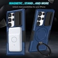 thumbnail image 3 of Guardian Series Wireless Charging Case with Tempered Glass Screen Protector for Samsung Galaxy S24 Ultra - Navy Blue, 3 of 9