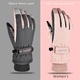 thumbnail image 2 of Guantes de esquí para mujer, de invierno, con pantalla táctil, acolchados de terciopelo, de algodón, cálidos, bonitos, para estudiantes, ciclismo, montañismo, impermeables, fríos y a prueba de viento, 2 of 5