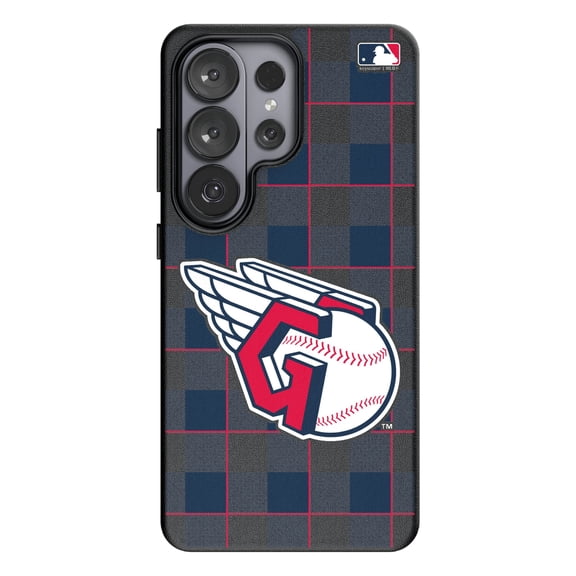 Keyscaper Cleveland Guardians Plaid Galaxy Magnetic Bump Case