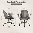 thumbnail image 2 of XIZZI Suede Fabric Desk Chairs for Executive or Home Office, Modern Ergonomic Computer Office Chair, Gray, 2 of 7