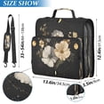 thumbnail image 3 of Water-Resistant 3-Ring Binder Organizer with Multiple Pockets Zipper Binder Bag for Office Moon Phases with Flowers and Stars, 3 of 8