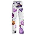 thumbnail image 4 of Womens Halloween Pajama Pants Skeleton Skull Drawstring Spooky Pajama Pants Bat Castle Elastic High Waist Funny Sleep Pants, M, 4 of 5