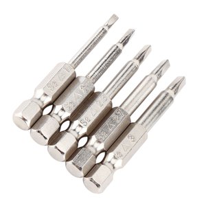 5pcs Boutons de tournevis Triangle, 1/4 de hexagone S2 Magnétisme solide en acier avec embout magnétique pour tournevis électriques Forets sans fil Nettoyeurs à vide