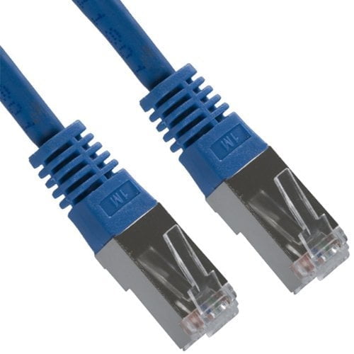 5 Ft (5ft) Cat6A STP (Shielded) Ethernet Network Patch Cable Ultra Blue w/Ultra Boot RJ45 m/m 10/100/1000 10GB Gigabit (10 Pack)