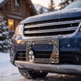thumbnail image 2 of Fmbmuo Christmas License Plate Frame, Metal Car Tag Holder with Santa Snowman Reindeer, Rustproof Aluminum License Plate Cover for Men Women Cars, 2 of 2