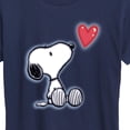 thumbnail image 3 of Peanuts - Snoopy Heart - Women's Short Sleeve Graphic T-Shirt, 3 of 6