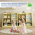 thumbnail image 5 of Msutree Wooden Kids Bookshelf, Toy Storage Organizer Cabinet for Kids Room or Playroom, 4-Tier Montessori Bookshelf for Kids, Toddler Bookshelf Baby Bookcase with Sling Book Rack, Yellow, 5 of 9