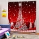 thumbnail image 1 of 2 paneles de cortinas de navideño para puerta, ventana, cortina de , con ganchos y anillos de instalación, cortinas de oscurecimiento con a Paisaje de invierno - 150x166cm Soledad Cortina de la ventana de Navidad, 1 of 3