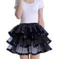 thumbnail image 2 of Skirts for Women Fashion Europe and The United States Tutu Layer Peng Peng Skirt Womens Clothes Black L, 2 of 3