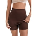 thumbnail image 5 of INSPIRE CHIC Women's Underskirts High Waist Tummy Control Half Slip with Butt Lifter Shaper Shorts S Dark Brown, 5 of 6