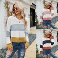 thumbnail image 2 of Ropa europea y americana, Jersey corto suelto, suéter a rayas informal con temperamento, otoño e invierno, 2023, 2 of 4