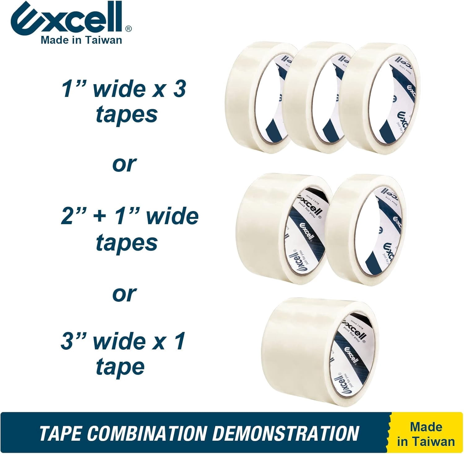 Excell Heavy Duty Steel Desk Tape Dispenser (3" Wide) with Safety Blade Cover, Desk Top Dispenser for Home,Office, Shop, Retail Store and Warehouse Wrapping Purpose (3 Inch)