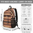 thumbnail image 3 of JIALIOU 14" Laptop Backpack Waterproof Airline Approved Stylish Casual Daypack for Travel Business College Work, Geometric Bohemia Africa, 3 of 8