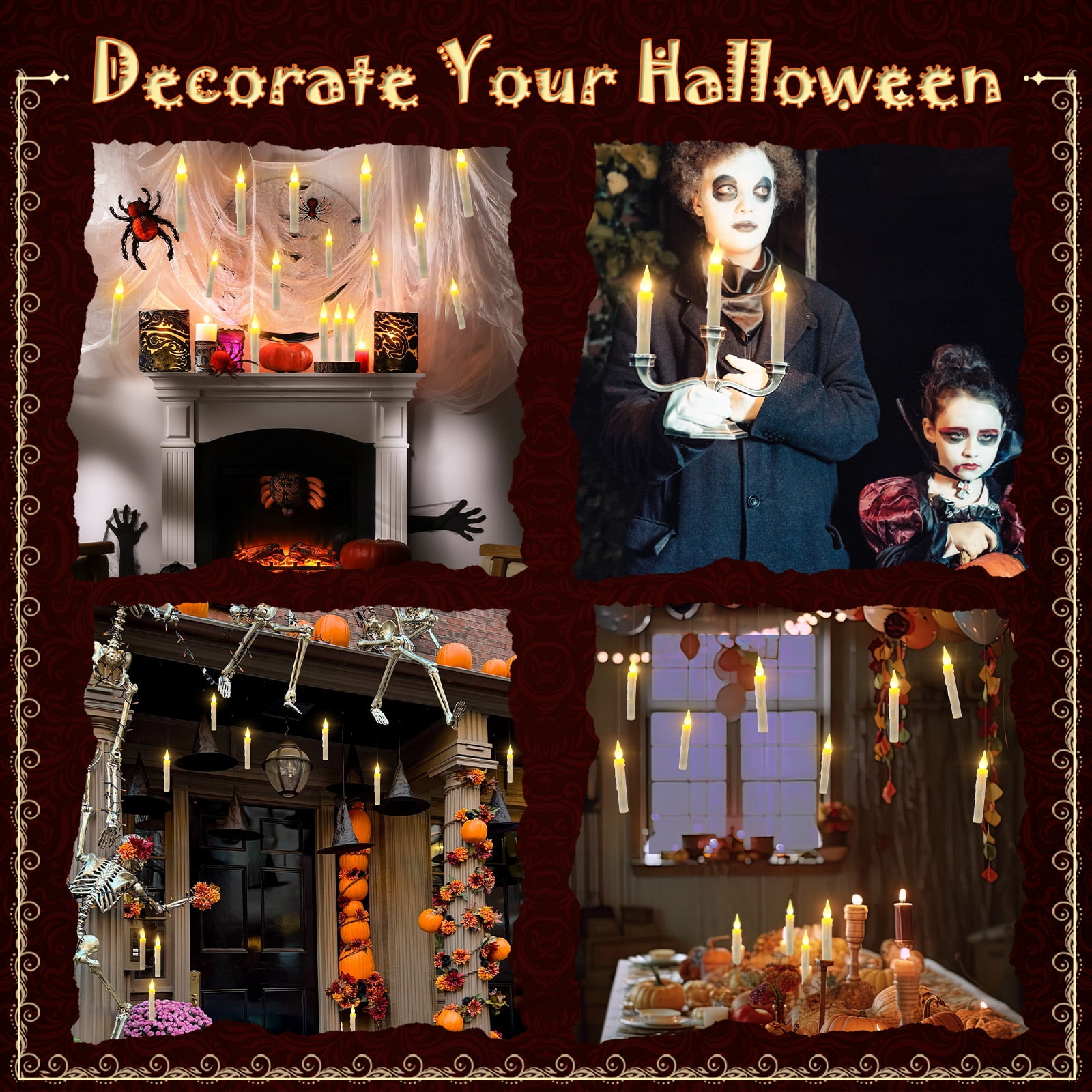 Flickering LED Flameless Floating Candles with Remote, Warm Light Decorations for Indoor/Outdoor Party