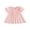 Pink, variant on Cenuakty Toddler Baby Girl Summer Dress A Line Casual Solid Color Ruffled Trim Doll Collar Short Sleeve Dress