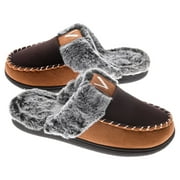 VONMAY Women's Comfy Fuzzy House Slipper Scuff Memory Foam Slip on Warm Moccasin Style Indoor Outdoor
