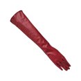 thumbnail image 2 of Long Leather Gloves Faux Leather Elbow Length Gloves for Women Evening Party Costume, 2 of 3