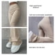 thumbnail image 5 of Pantalones De Cintura Alta Slim Fit Liso Cómodo Transpirable Casual Pantalones Acampanados Para Compras En Casa Caqui S, 5 of 5