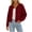 Wine, variant on Staron Cropped Cardigans for Women Casual Knit Cardigan Button Down Round Neck Long Sleeve Solid Fall Winter Sweater Tops Beige XXL