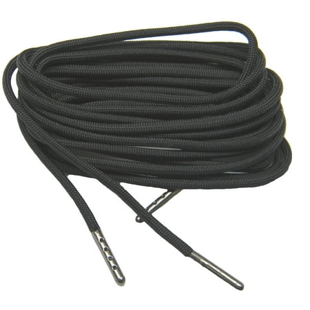 Mad Dog Laces Black Paracord Boot Laces With Steel Tips - Lifetime Guarantee