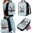 thumbnail image 7 of KUIFORTI Cute Panda Pencil Case Casual Shoulder Backpack Lunch Pouch Zipper Closure 3 Pack Crossbody Bag Set, 7 of 7