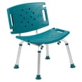 thumbnail image 1 of HERCULES Series Tool-Free and Quick Assembly, 300 Lb. Capacity, Adjustable Teal Bath & Shower Chair with Extra Large Back, 1 of 9