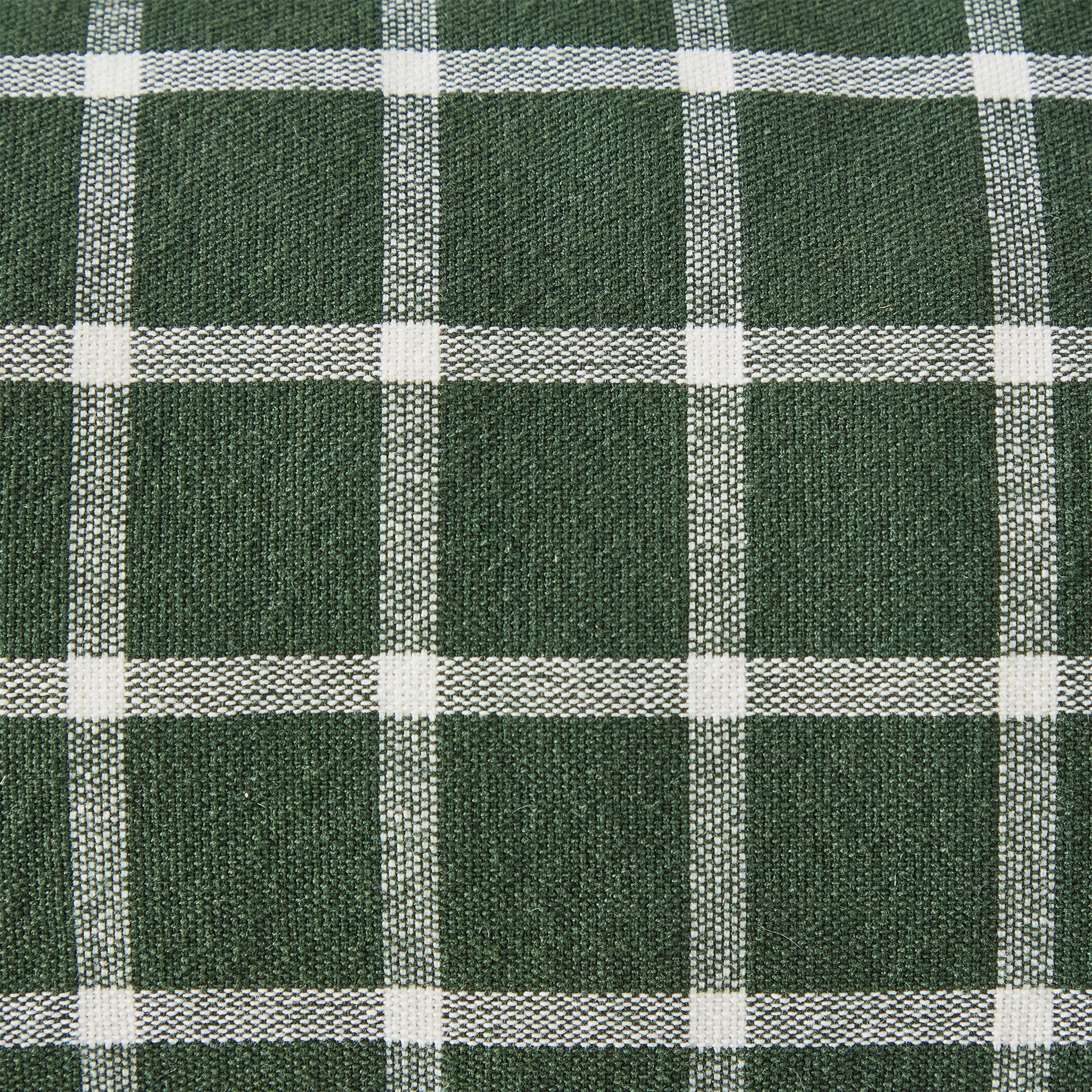 My Texas House 8" x 22" Green Window Plaid Bolster Decorative Pillow