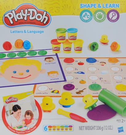 play doh shape and learn letters