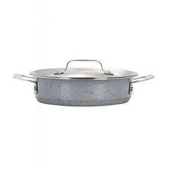 Bon Chef 60022STARLIGHT 1 qt 24 oz Hotstone Starlight Cucina Round Casserole with Lid - Induction Bottom