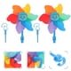 thumbnail image 4 of EeaseMX 2 piezas de molino de viento de dibujos animados de colores para niños, rueda de viento, juguete impulsado por el viento (colorido), 4 of 7