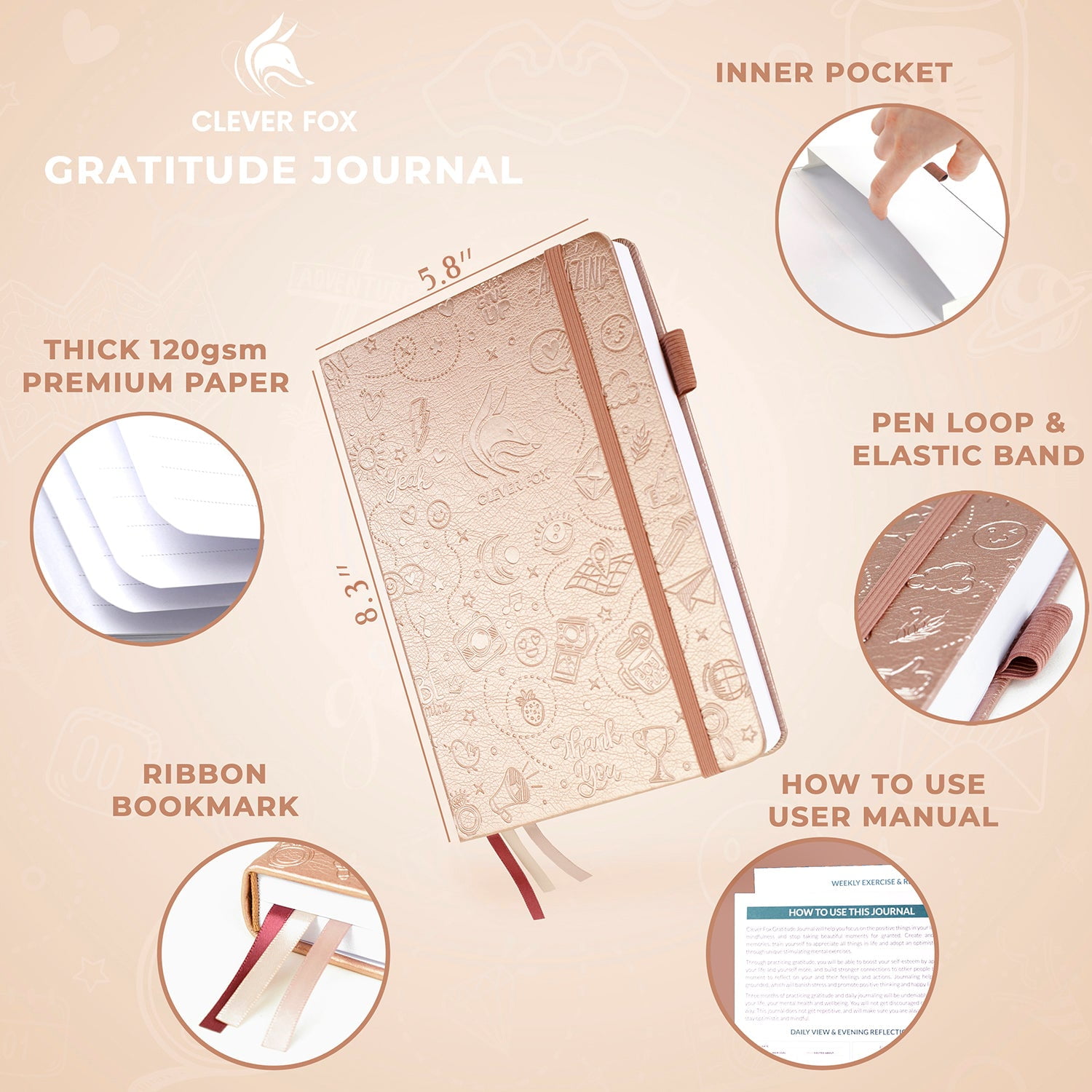 Clever Fox Gratitude Journal