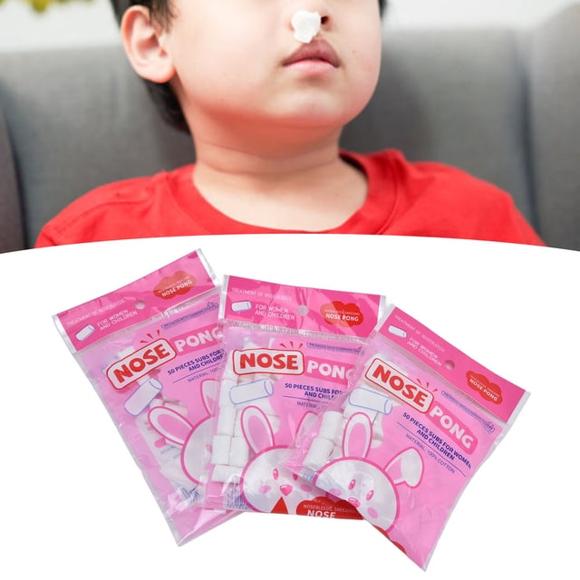 Rollos de Algodón de la Nariz, Bolas de Algodón Inscritas la Piel Suave Amigable Rápidamete, Detenga el Sangrado 3 Tamamosos DiFerentes para Niños para Adultos para Uso En El