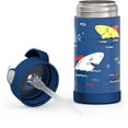 thumbnail image 2 of Bouteille isolée à pression de 12 Oz avec paille Funtainer de Thermos, Requin, 2 of 5