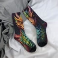 thumbnail image 5 of KLL Whimsical Dragon Color Cool Print Cool Socks Men's Women's Crew Socks Funny Crazy Novelty Stockings, 5 of 6