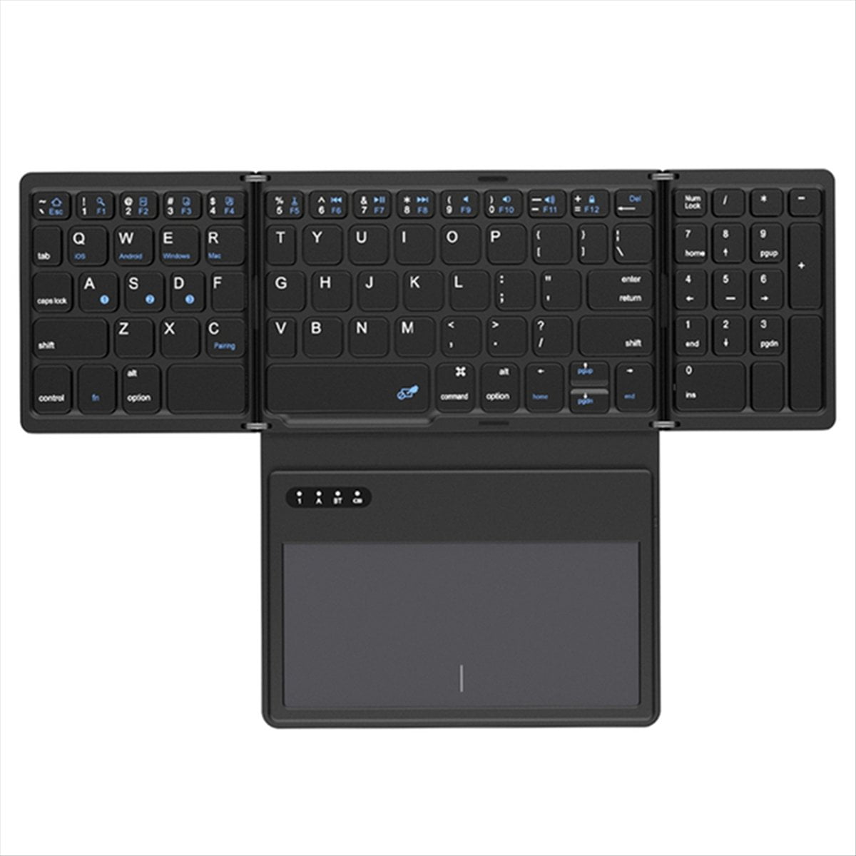 Foldable Bluetooth Keyboard with Touchpad Pocket Folding Keyboard for Laptop Tablet Wireless Rechargeable Keyboard