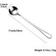 thumbnail image 2 of Long Handle Ice Cream Spoon Sets, COMIART Stainless Steel Flat Head Mixing Stiring Spoons for Home Party Bar, Mirror Polished Flatware, Pack of 8 Ice shovel, 2 of 12