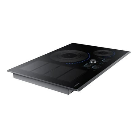 Samsung - 36" Induction Cooktop with WiFi and Virtual Flame™ - Black Stainless Steel
