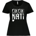 thumbnail image 3 of Inktastic Cincinnati, Ohio Distressed Font Women's Plus Size T-Shirt, 3 of 5