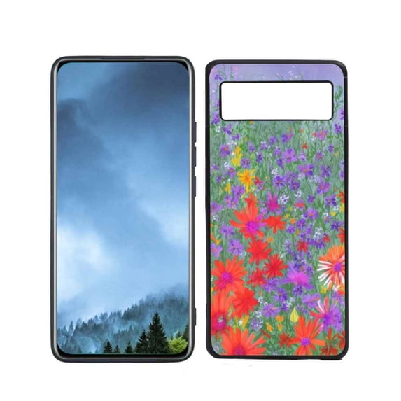 Compatible with Google Pixel 6(2021) Phone Case, Wild-Flowers-6th-Gen-7-3 Case Men Women, Flexible Silicone Shockproof Case for Google Pixel 6(2021)