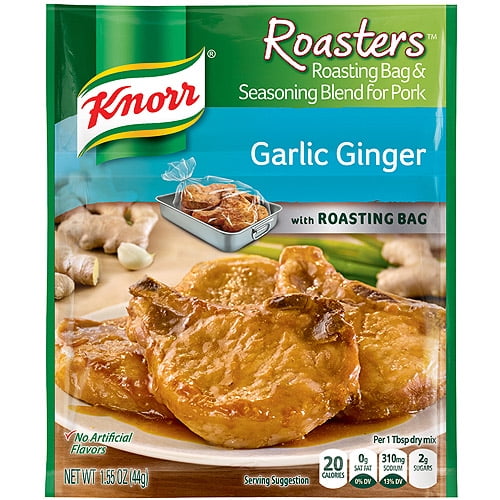 Knorr Roasters Garlic Ginger Roasting Bag & Seasoning Blend for Pork, 1
