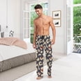 thumbnail image 7 of Retro Leopard Ghost Pajama Pants, Men's Lounge Pants Light with Drawstring and Pockets, Christmas New Year Birthday Father's Day Gifts, 7 of 7
