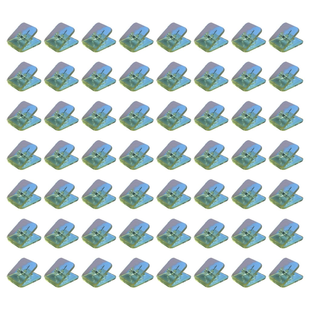 100Pcs Clear File Clip Square Colorful Paper Clamp for Food Bag Photo Receipt