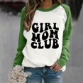 thumbnail image 5 of Gibobby Sudadera sin capucha y ocio Top con capucha y cuello redondo con mangas raglán y estampado divertido de para mujer sin sombrero para uso casual 2 (Verde, XL), 5 of 5