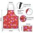 thumbnail image 3 of Red Daisy Flower Retro Pattern Apron-Garden Aprons for Women with Pockets-Cotton Linen Waterproof Kitchen Cooking Gardening Aprons Adjustable for Kitchen,Cooking,BBQ and Salon 33x27 Inch, 3 of 7
